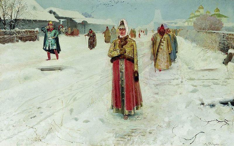 Andrei Ryabushkin Sunday. oil painting image